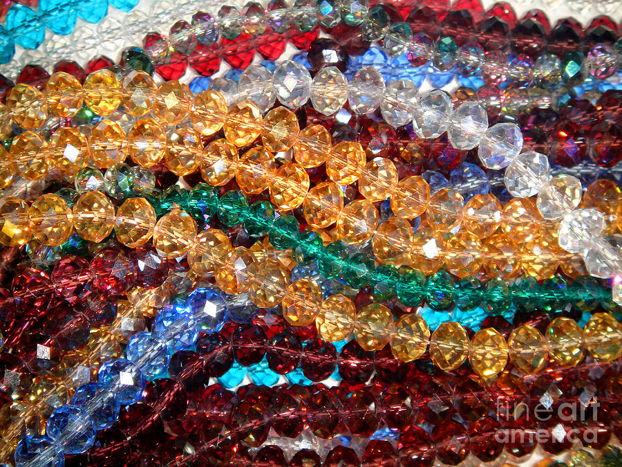 Crystal beads. Sparkling multi-colored 1 Photograph by Sofia Goldberg ...