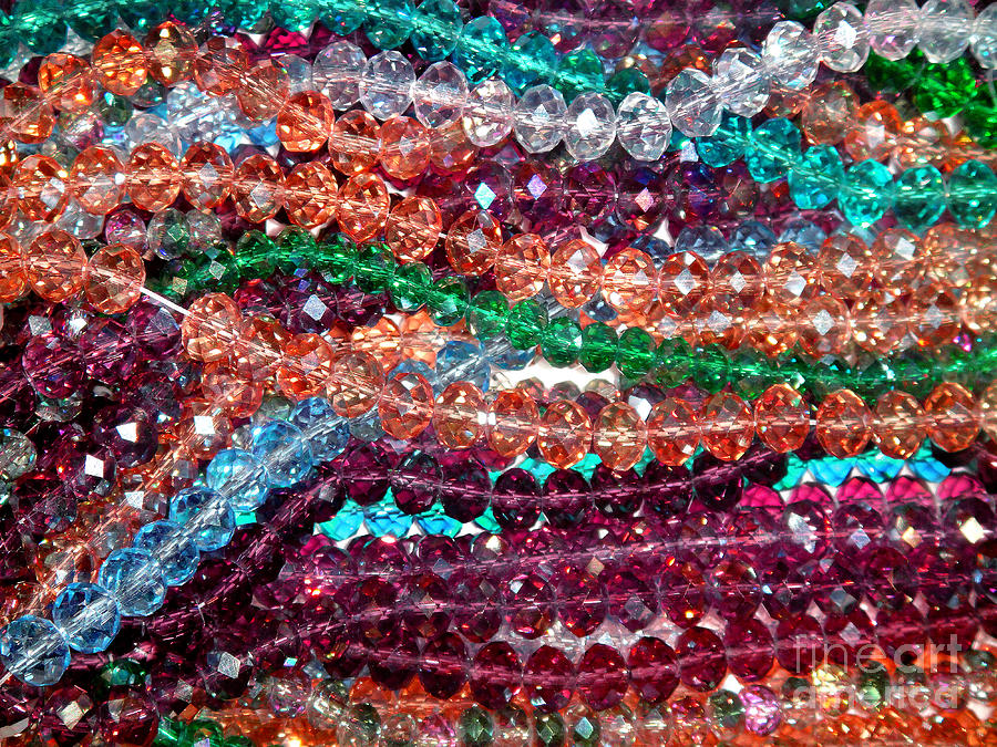 Crystal beads. Sparkling multi-colored 2 Photograph by Sofia Goldberg ...