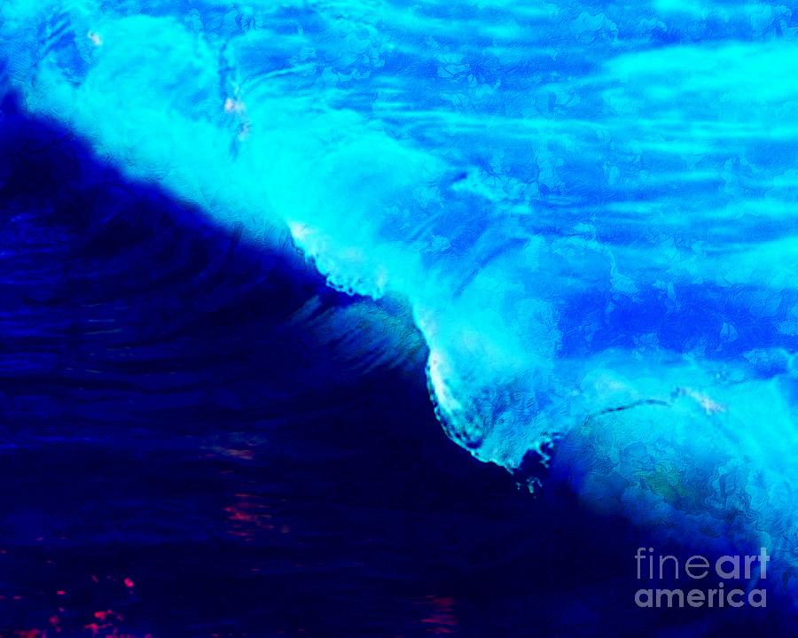 Shop Painting - Crystal Blue Wave Painting by Catherine Lott