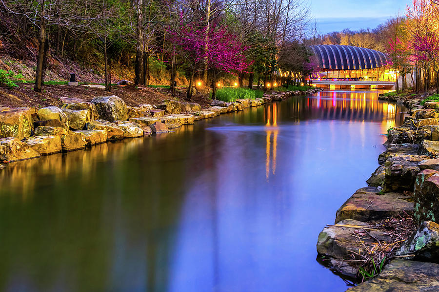 Crystal Bridges Museum of American Art on a Spring Night Photograph by Gregory Ballos