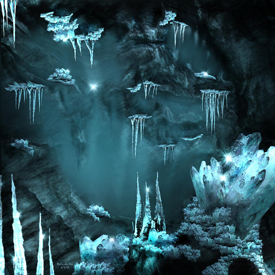 Crystal Cave Mystery Digital Art by Artful Oasis