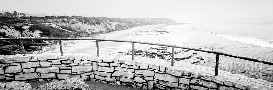 Crystal Cove Panorama in Black and White Photograph by Paul Velgos