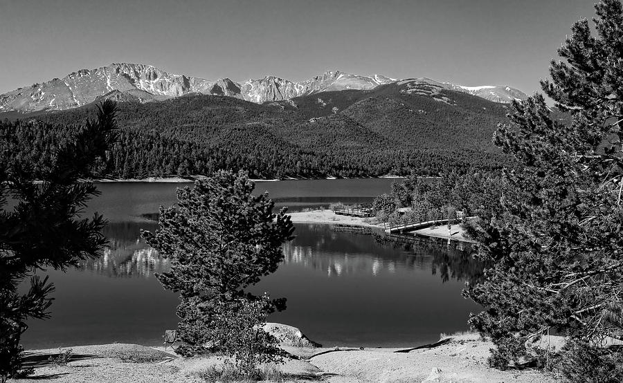 Crystal Creek Reservoir Black and White Photograph by Judy Vincent