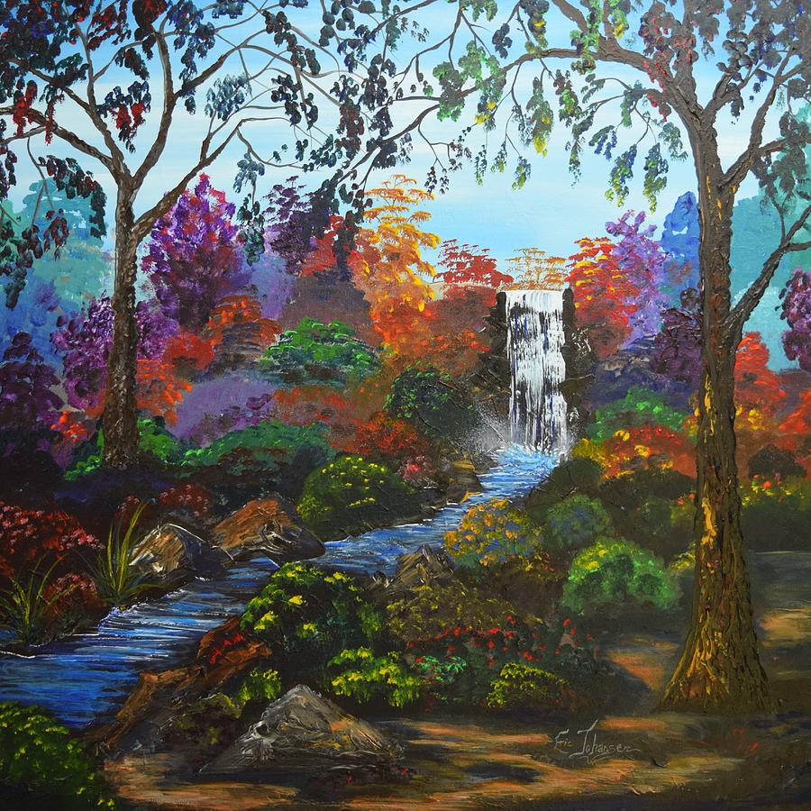 Crystal Falls Painting by Eric Johansen