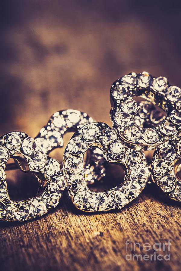 Crystal heart earrings Photograph by Jorgo Photography
