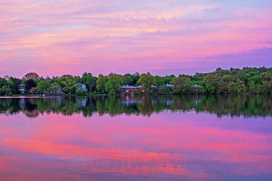 Crystal Lake Sunset Newton MA Photograph by Toby McGuire
