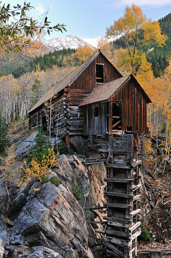 Crystal Photograph - Crystal Mill and Fall Color by Dean Hueber