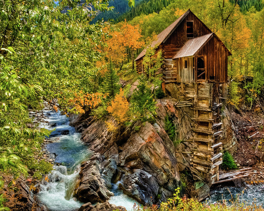 Crystal Mill Fall Colors Photograph by Harry Strharsky