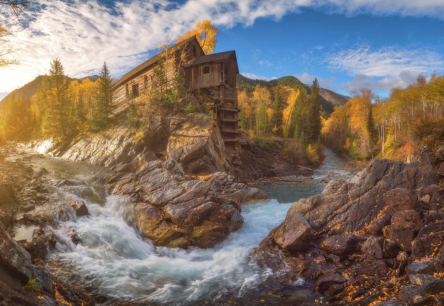 Crystal Mill Fall Sunrise Photograph by Darren White