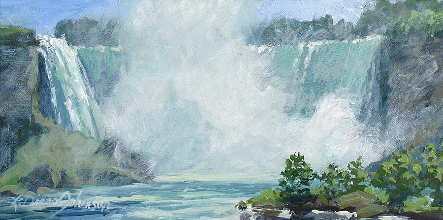 Waterfall Painting - Crystal Mist by L Diane Johnson