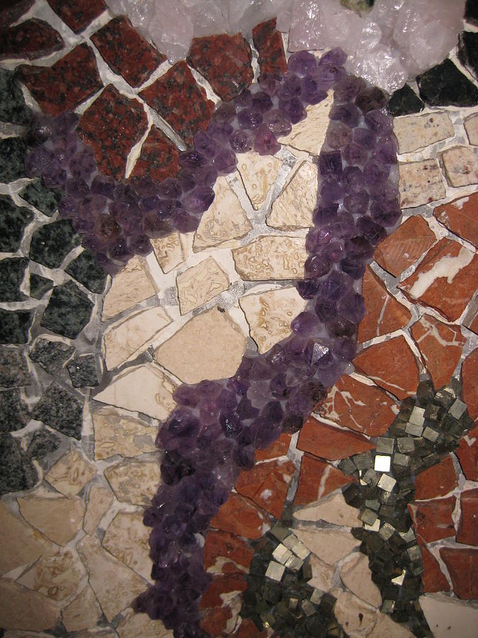 Abstract Pyrography - Crystal Mosaic V by Lynn Watters
