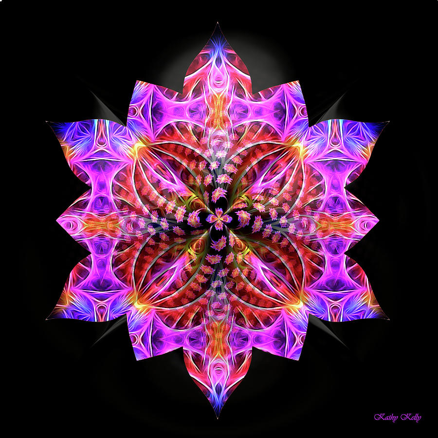 Crystal Petals Digital Art by Kathy Kelly