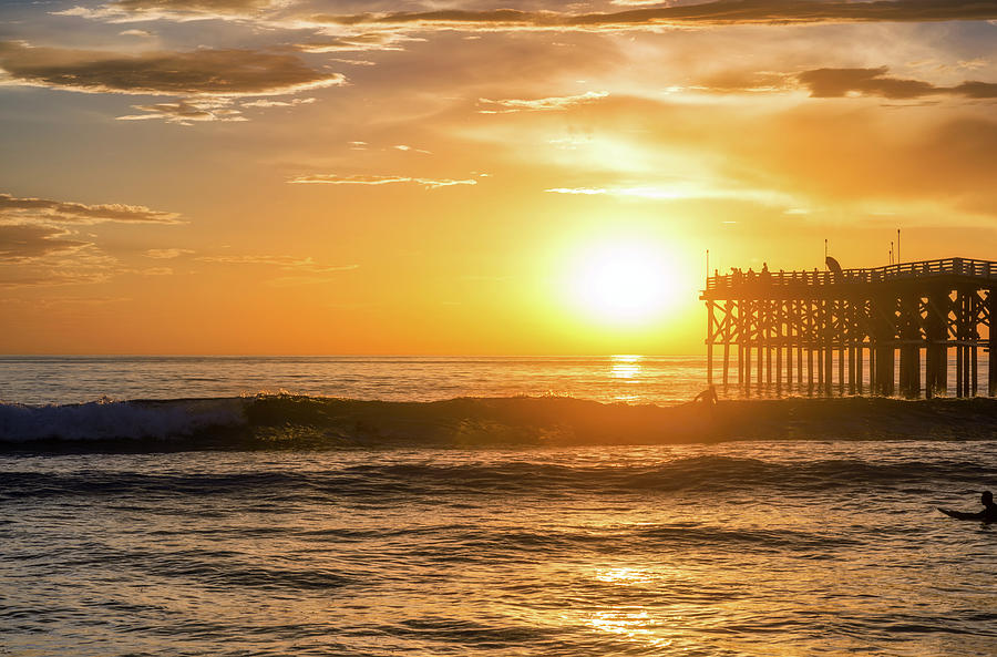 Crystal Pier Sunset Photograph by Joseph S Giacalone