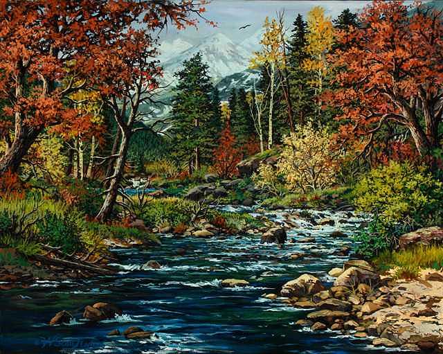 Crystal River Singing Painting by W Scott Fenton Crystal River Singing Painting by W Scott Fenton