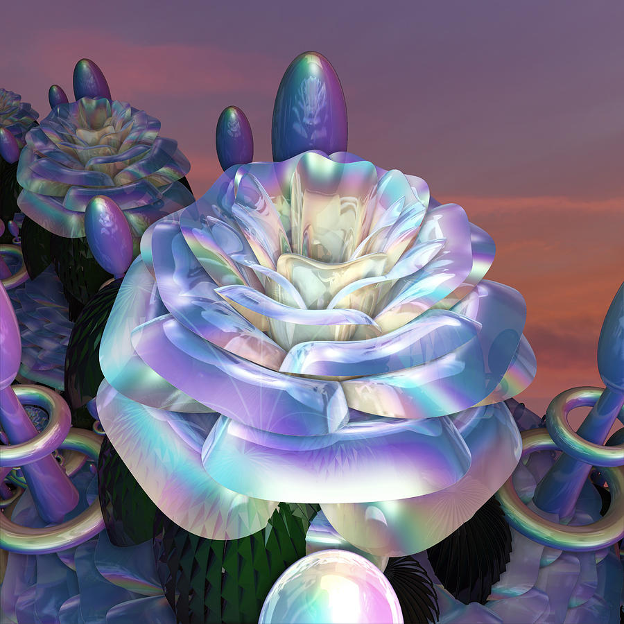 Crystal Roses Digital Art