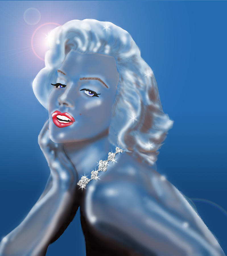 Crystal Star - Marylin Monroe Digital Art by Nicole I Hamilton