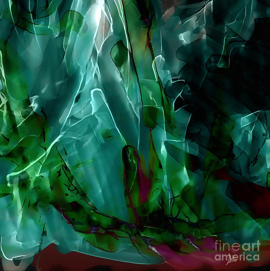 Abstract Digital Art - Crystalline Visions 1D by Aaryn Goodwin