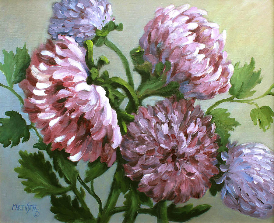 Chrysanthemum Painting by Marta Styk