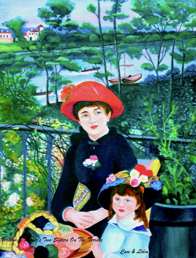 CSMAZA And LLdm Version of Renoirs Two Sisters on the Terrace Painting by Lorna Maza