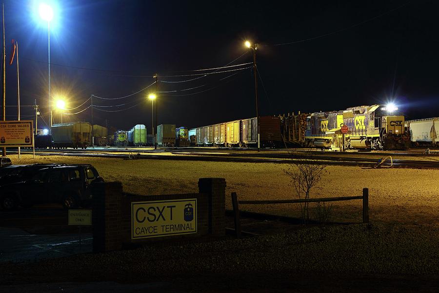 CSX Cayce Yard @ Night Photograph by Joseph C Hinson