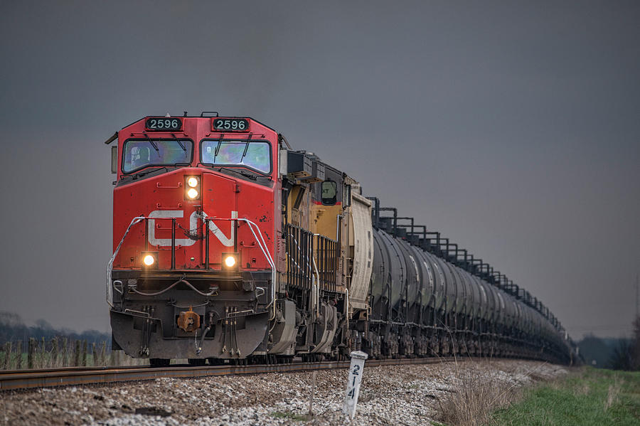 CSX empty ethanol train K444-15 Photograph by Jim Pearson