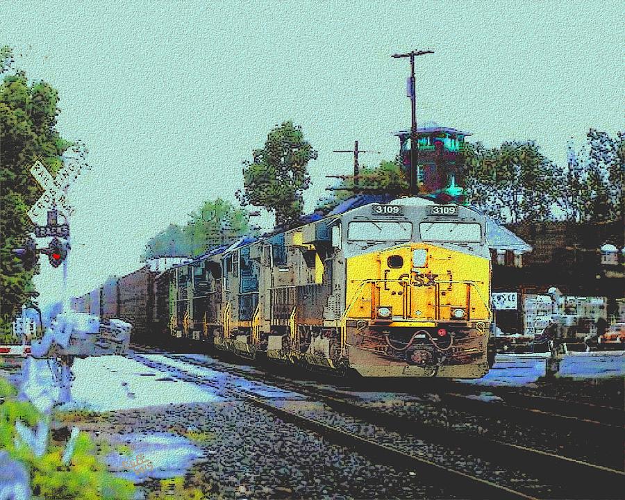 CSX in Downtown Ashland Painting by Cliff Wilson