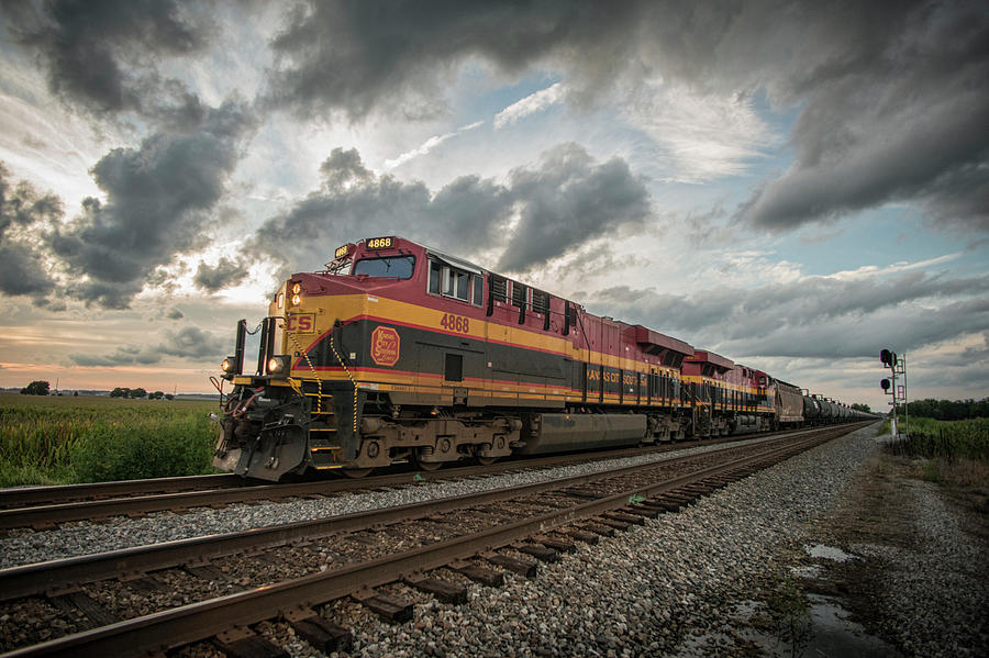 CSX K443 south at Ft Branch Indiana Photograph by Jim Pearson