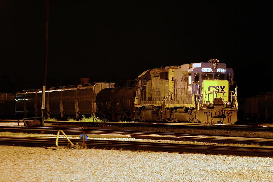 CSX Road Slug at Night Photograph by Joseph C Hinson - Fine Art America