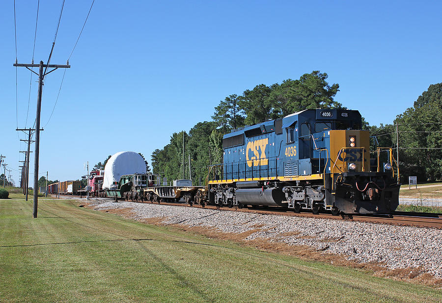 CSX sd40-3 ON A hIGH AND wIDE Photograph by Joseph C Hinson - Fine Art ...