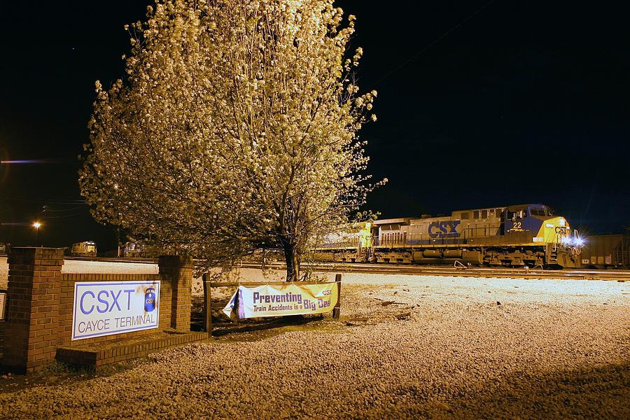 CSX Train @ Night -- Cayce Yard 10 Photograph by Joseph C Hinson