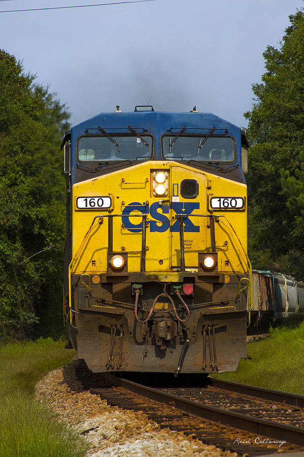 Head On CSX Transportation Locomotive Train Art Photograph by Reid Callaway