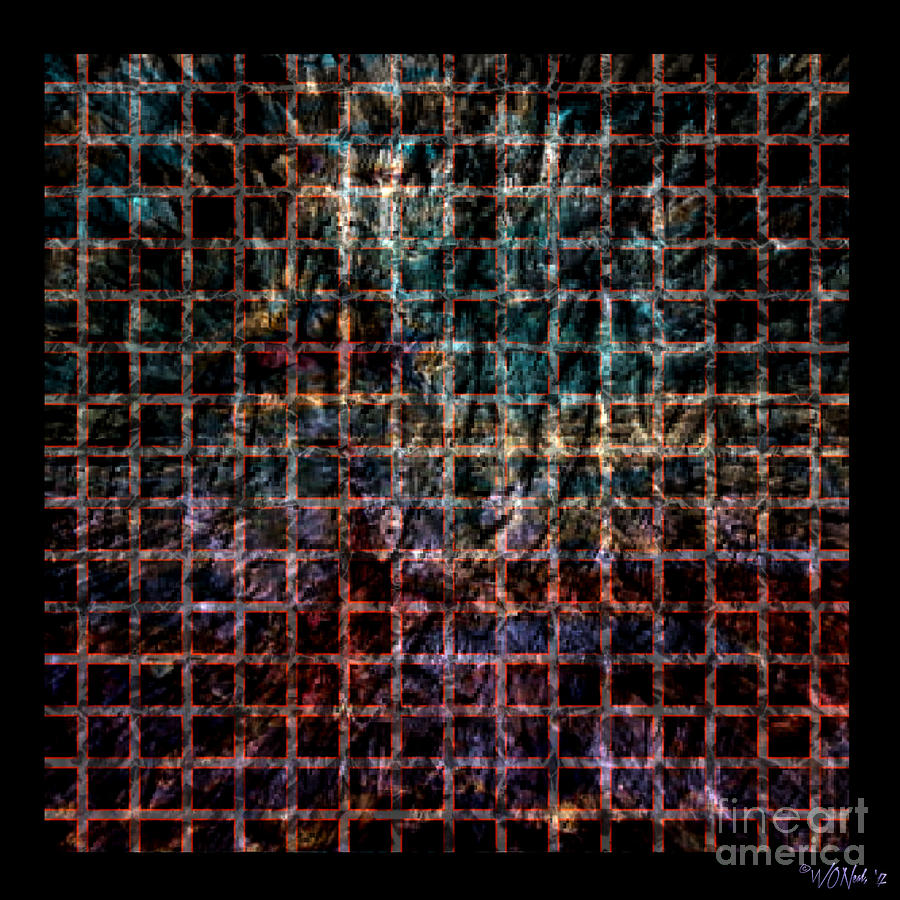 Abstract Digital Art - Grid Series 3-1 by Walter Neal