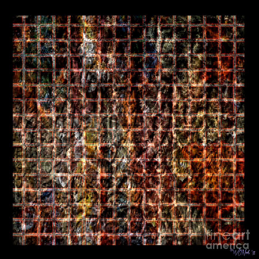 Abstract Digital Art - Grid Series 3-2 by Walter Neal