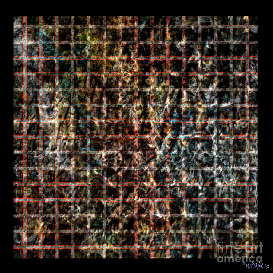 Abstract Digital Art - Grid Series 3-3 by Walter Neal