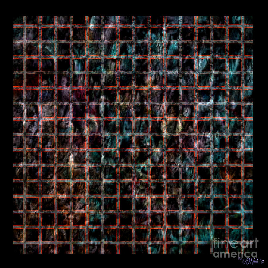 Abstract Digital Art - Grid Series 3-4 by Walter Neal