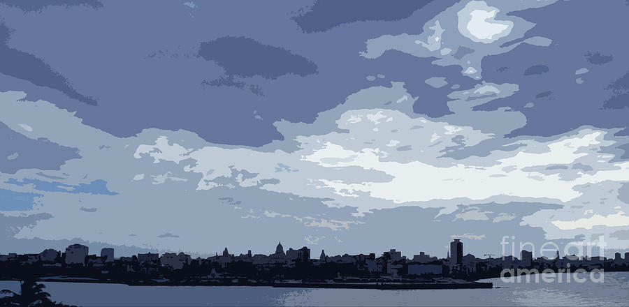 Cuba City and Skyline Art Ed4 Digital Art by Francesca Mackenney