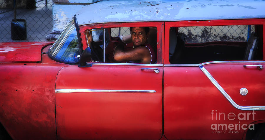 Cuba Taxi Driver Photograph by Craig J Satterlee