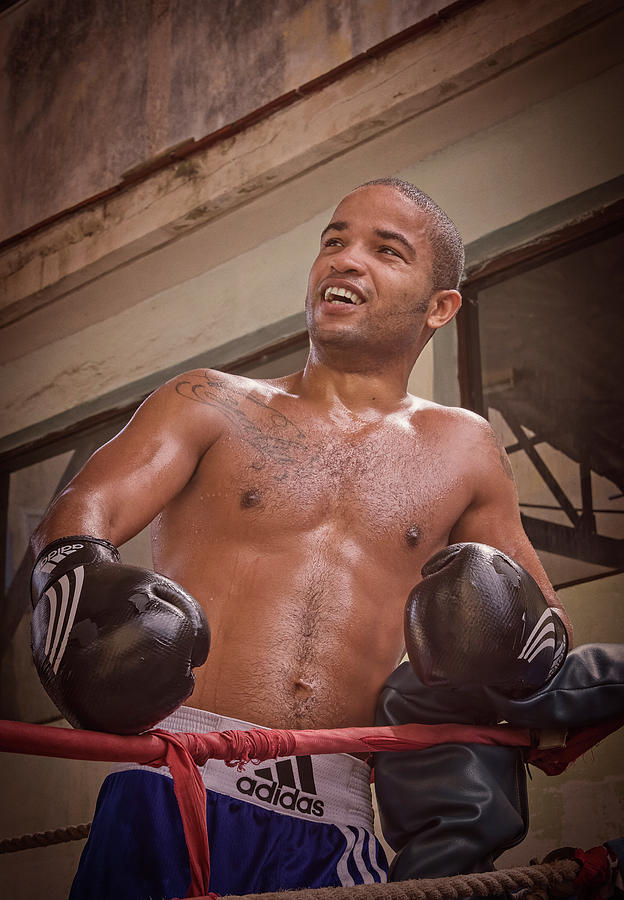 Cuban Boxer Ready for Sparring Photograph by Joan Carroll