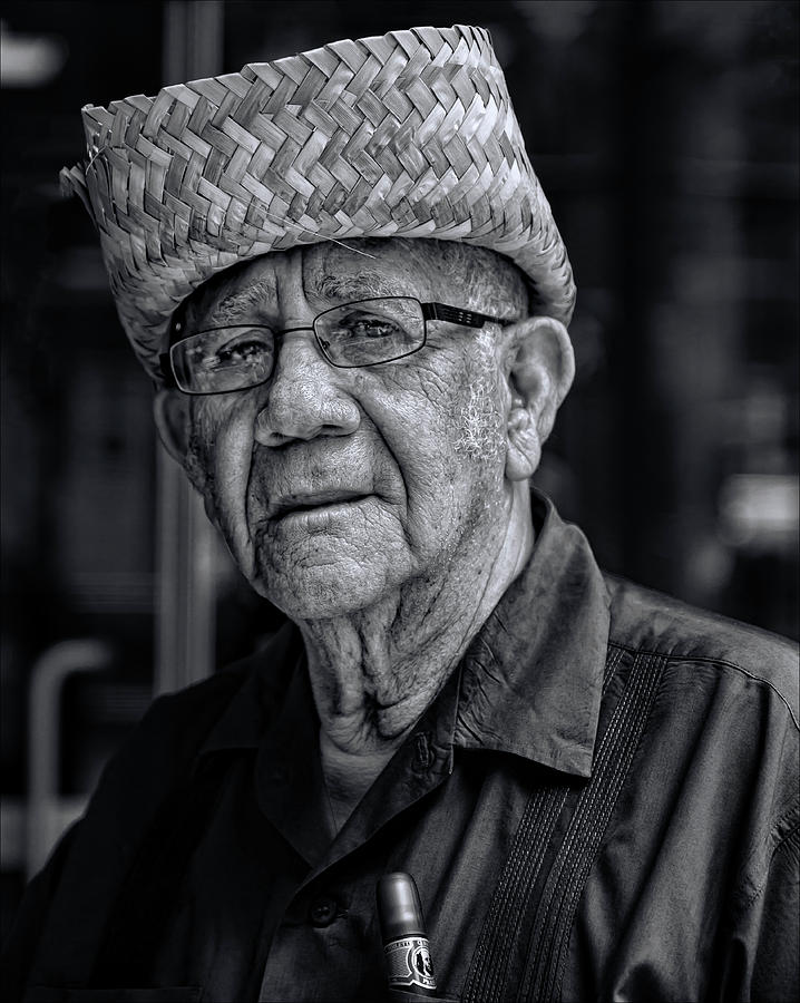 Cuban Carnaval 7_15_17 NYC Elderly Man Photograph by Robert Ullmann