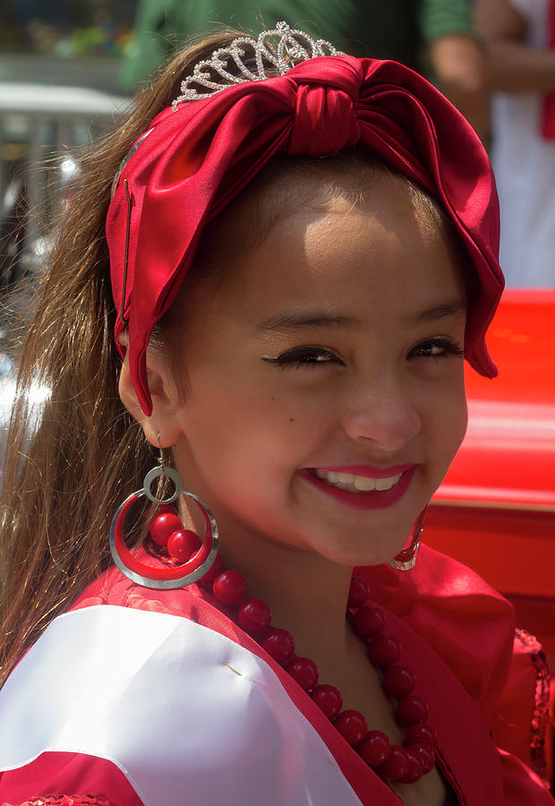 Cuban Carnaval 7_15_17 NYC Young Girl Photograph by Robert Ullmann