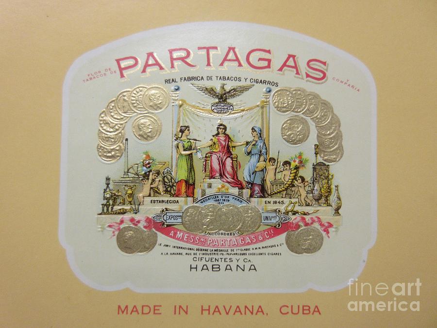 Cigar Box Photograph - Cuban Cigars by Partagas by Pd