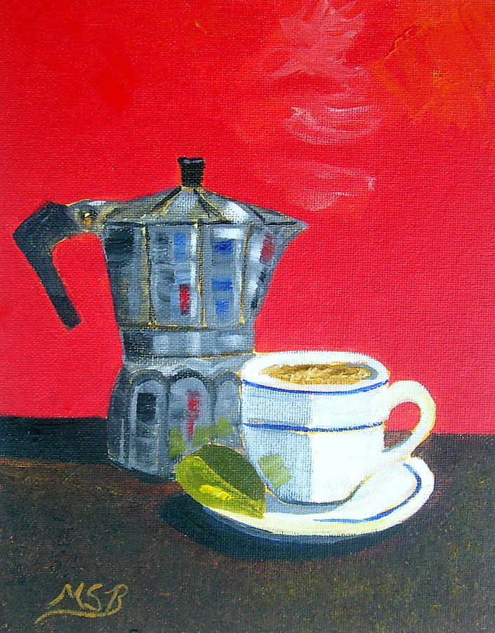 Cafecito Print, Cuban Coffee, Cuban Percolator 