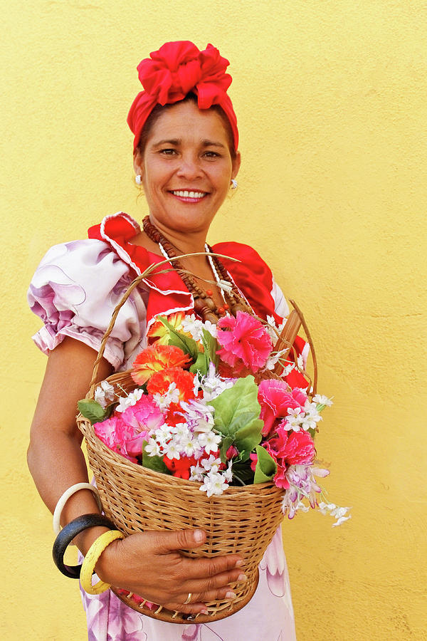 Cuban Flower Vendor Photograph by Dawn Currie - Fine Art America