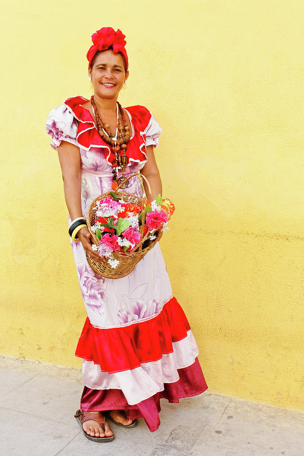Cuban Flower Vendor II Photograph by Dawn Currie