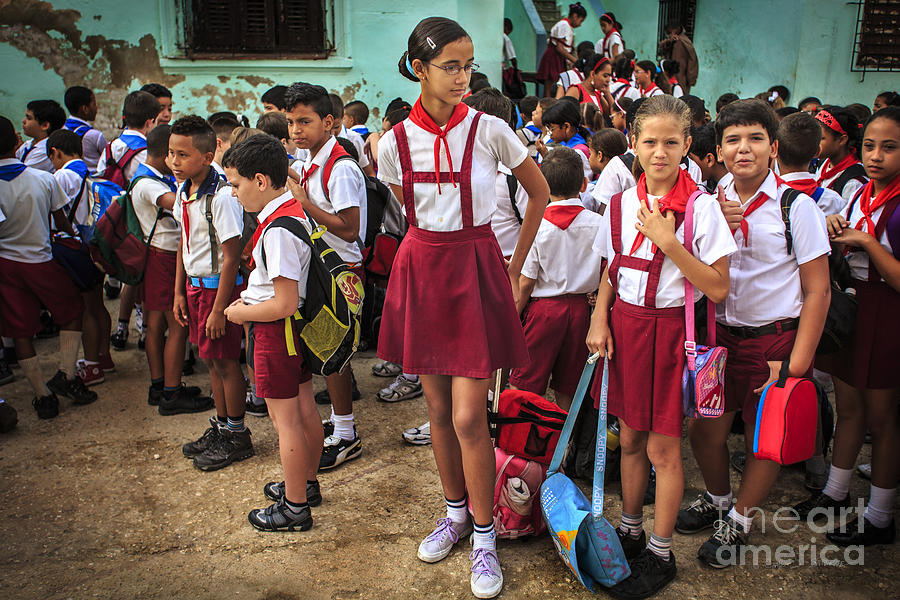 Cuban School Yard Photograph by Craig J Satterlee