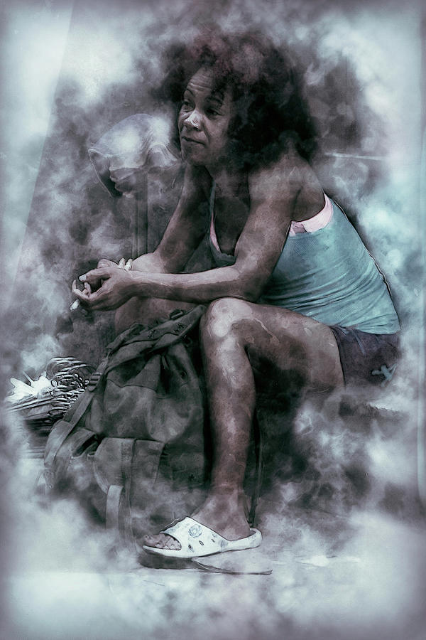 Cuban Street Woman Photograph by Thomas Leparskas
