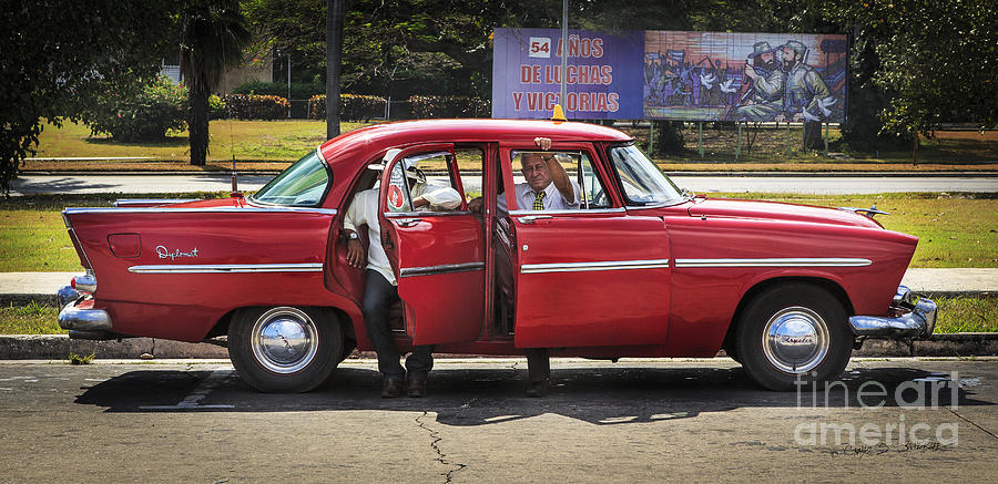 Cuban Taxi Drivers Taking a Break Photograph by Craig J Satterlee