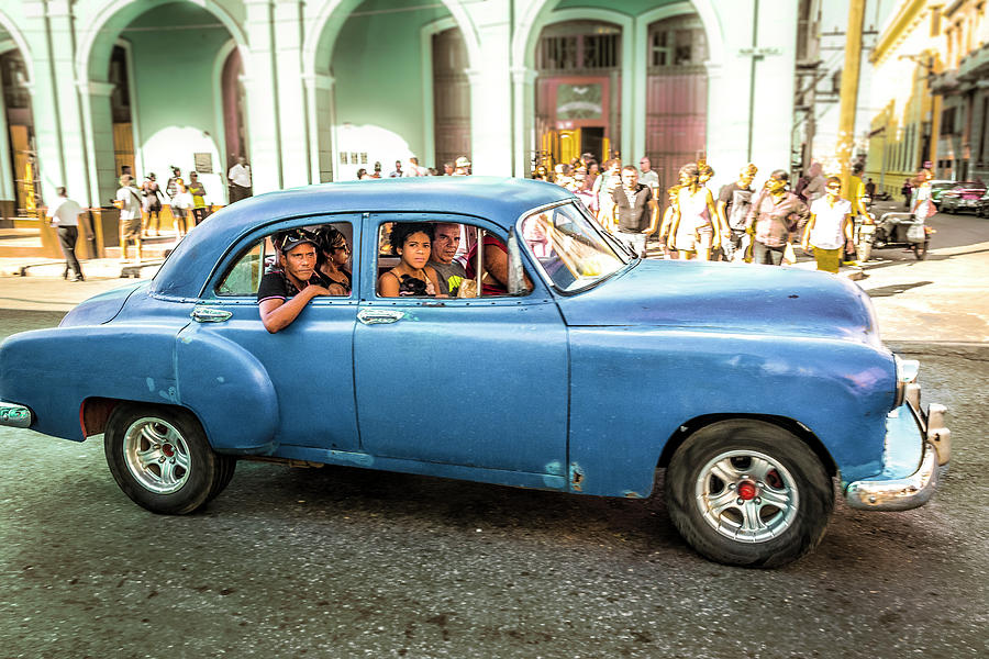 Cuban Taxi Photograph by Lou Novick