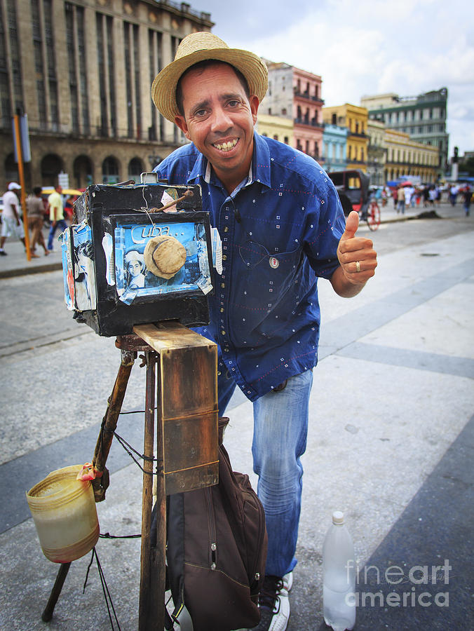 Cuban Tourist Photographer Photograph by Craig J Satterlee
