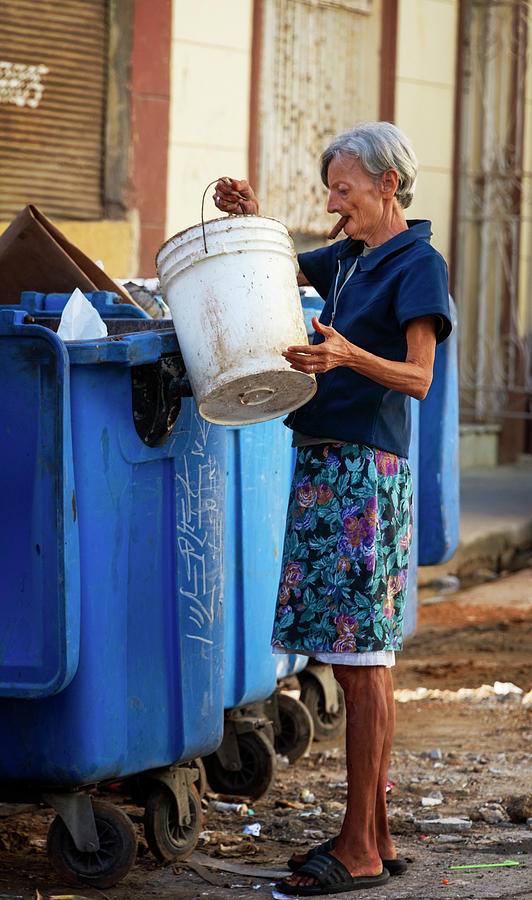 Cuban Woman With Cigar Photograph by Joan Carroll